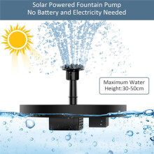 Solar Water Fountain 16cm 3W Solar Powered Water Fountain with Multiple Nozzles for Bird Bath Garden Pond Pool Tank