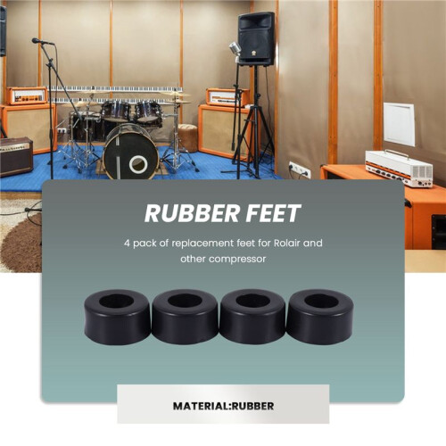Conjunto de 4 Almofadas VibratóRias com PéS de Borracha para Compressor de Ar 2