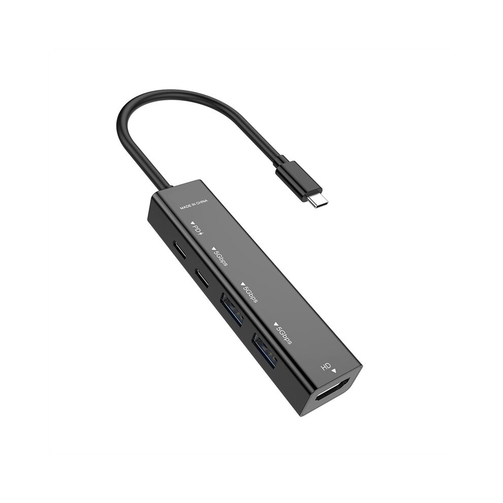 5 In 1 Usb C Hub Docking Station Type C To Usb3.0 5Gbps Hub Support Pd 100W Charging 4K60hz -Compatible Dock 4713405005629