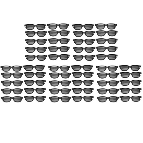 50Pcs Polarized Passive 3D Glasses for Cinema IMIX Screen