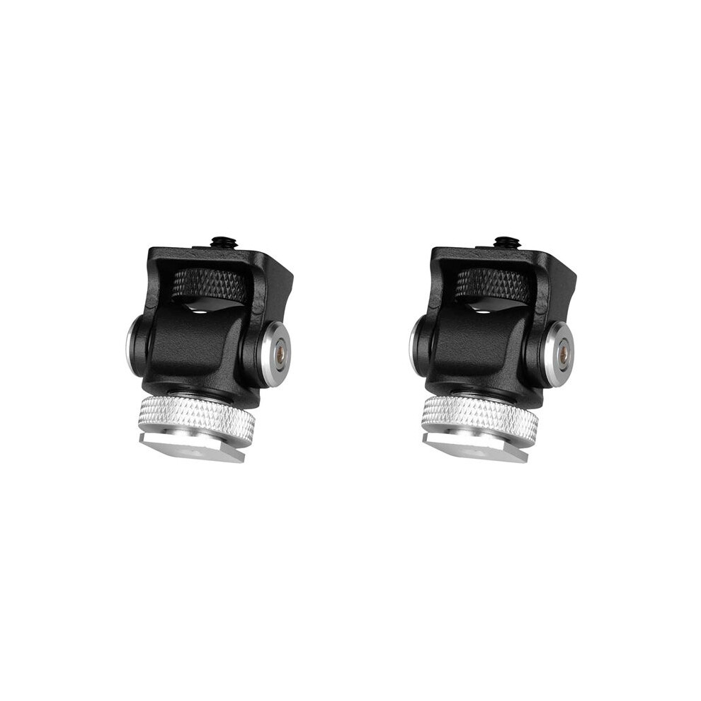 2X Hot Shoe Adjustable Monitor Holder Mount Camera Pan 360 Degree Tilt 180 Degree With Cold Shoe Mount And Tripod 4711474071316