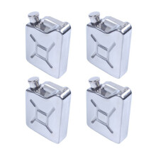 4X  Ze Stali Nierdzewnej 5 Uncji Hip Flask Alkohol Whisky Alkohol Benzyna Benzyna Puszka