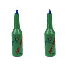 2X Flair Bartender Bartending Practice Bar Pub Bottiglia di Vino Cocktail Shaker - Verde