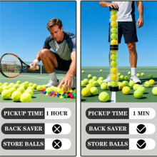 Tube de Prélèvement Pliable avec Sangle, Support de Balle de Tennis avec Sangle, Outil de Prélèvement de Balle