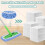 10pcs Reusable Mop Pads for  Sweeper Mop, Microfiber Dry Sweeping Cloths & Machine Washable Wet Pads Refill 6
