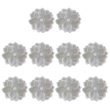 Lotus-Shaped Heat-Resistant and Washable Flower Placemat Decorative Heat-Resistant Table Pad Coasters Home Party Silver