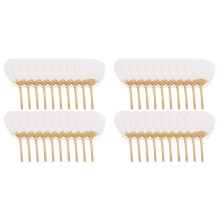 40pcs Pure white bamboo handle blank calligraphy painting blank group fan fan fan white fan