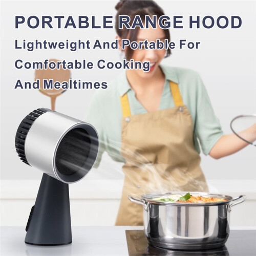 Compact Tabletop Kitchen Extractor with Multi-Layer Filtration, 3-Speed Fan Control, and Easy Clean Features B US Plug 2