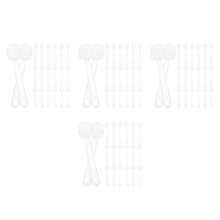 80Pcs Clear Plastic Hand Fan Handles for DIY Crafting Party Fan Rods
