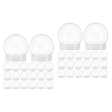 40Pcs Compact Plastic Sweet Jars Clear Candy Holders with Lid