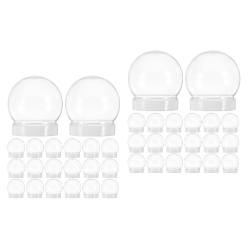 40Pcs Compact Plastic Sweet Jars Clear Candy Holders with Lid