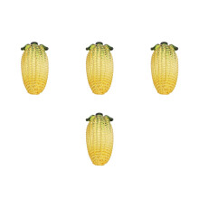 4Pcs Crystal Corn Glass Figurines for Shop Tabletop Thanksgiving Decor