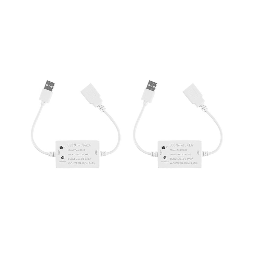 2X Tuya Usb Wifi Controller Universal Breaker Timer Life For Usb Appliances For Alexa Home 4711503441059