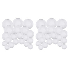 40 Pack Chinese Round White Paper Lantern,Paper Lanterns Hanging Lanterns Wedding Party Decorations