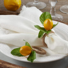 10X Ensemble de Rondelles de Serviette de Citron, Anneaux de Serviette de Vigne au Citron, Porte-Serviette de Table Ă Manger pour la Maison, Table Ă