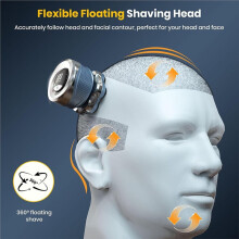 7D Shaver Magnetic Shavers for Bald Men IPX7 Waterproof Floating Cutter Wet/Dry Electric