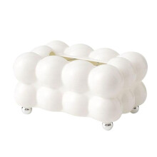 Bubble Shape Tissue Box Holder Living Room Tissue Case Cover Toilet Paper Dispenser Case Kitchen Napkin Holder Box White