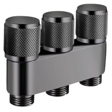 Brass One in Three Out Three-Way Control Washing Machine Gray Faucet Three-Way Triangle Valve Multifunctional