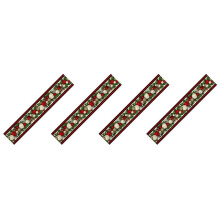 4X Linen Red and Black Check Plaid Christmas Table Runner 72 Inches Long Seasonal Winter Christmas Table Decoration