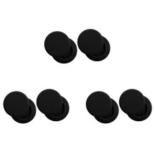 12 Pack Round Bar Stool Covers - Super Soft and Washable Elastic Stool Cushion Slipcover for Bar 12-14 Inch Chair-Black
