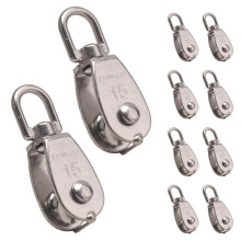 Crane Pulley Block M15 Lifting Crane Swivel Hook single Pulley Block Hanging Wire Towing Wheel 10Pcs