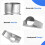 3-1/4" X 10" X 4'' Galvanized Rectangular to Round Duct Transition, 4" Diameter Microwave Exhaust Vent Kit 2