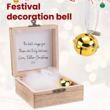 2X Christmas Magical Faith Bell, Christmas Souvenir Magical Faith Bell, Christmas Tree Home Decor Souvenir Gold