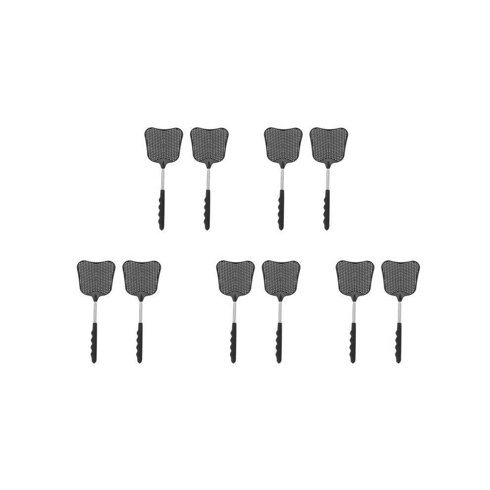 Mosquito And Fly Killing Plastic Fly Swatter Retractable Stainless Steel Rod, For Indoor And Outdoor Use (10 Pack) 4711898964089
