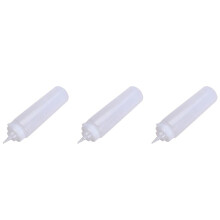 3X Distributeur en Plastique Transparent Blanc de Bouteille de Compression de Sauce 250Ml avec Le Chapeau