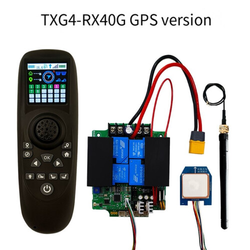 Controle Remoto RX40G com Tela Colorida de 1,54 Polegadas, Receptor 12V/24V com GPS para  de Pesca RC e Acessórios para Modelos de Navios 1