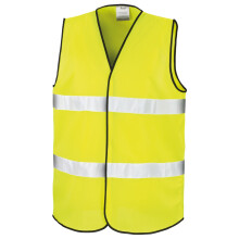 (SM, Fluorescent Yellow) Result Core Adult Unisex Motorist Hi-Vis Safety Vest (Pack of 2)