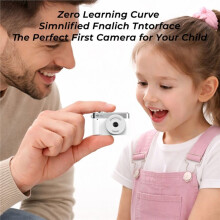 Thumb Camera 8GB Digital Camera 1080P 16X Digital Zoom Vintage-Style Vlog Video Recorder Webcam Kids' Camera Black