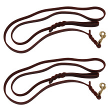 2X 2 M Long de Laisse D'Entrainement de Grand Ou Moyen Chien , Chaine Tresse En Cuir pour Animaux de Compagnie