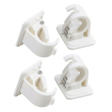 4 PCS Crochets Auto-AdhéSifs Support de Tringle Support de Serviette Rideau Rideau Draperie PôLe Tringle à Accrocher Crochets Muraux