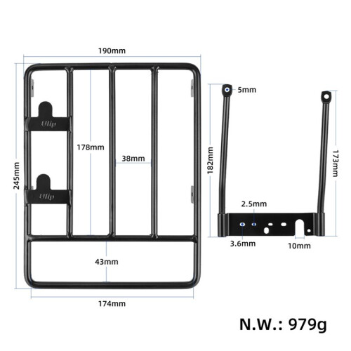 Porte-Bagages Arrière pour Trottinette Électrique pour  pour  Max G30 G30D G30E G30LP 1