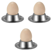 Lot de 6 Porte-Coquetiers, Coquetiers En Acier Inoxydable Assiettes Support de Vaisselle pour Oeuf Dur, Présentoir de Cuisine