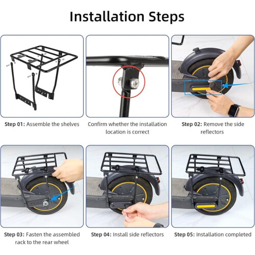 Porte-Bagages Arrière pour Trottinette Électrique pour  pour  Max G30 G30D G30E G30LP 2