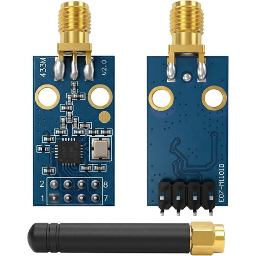 2Pcs CC1101 Module with SMA Antenna Long Range Data Transmission Board SPI Low Power Communication Module 2