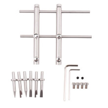 Camera Lens Openning Repairing Tool Kit 10-100mm Lens Repair Set with 3 Tips 6 Screws 2 Hexagon Wrench for DSLR Camera