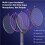 Retractable Electric Mosquito Racket Rechargeable Rotating- Mosquito Indoor Outdoor Dual-Use Fly Bug Zapper 3