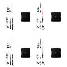 4X Radio Controlled Silent DIY Clock Movement Mechanism Kit Germany DCF Signal Mode with 8 Sets Hands Repair Replacement