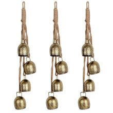 3X Ręczny Dzwonek Metalowy Vintage Dzwonek Krowi, Dzwonek Bożonarodzeniowy, Wiszące Dekoracje Dzwonka Krowiego