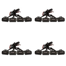 16PCS Car LED Front Grill Lights External Grill Lamp Smoke Amber Light Car Accessories