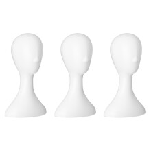 3X Lady Hoch Kunststoff Kopf Perueckenkopf Weiblich Modellkopf Weiss