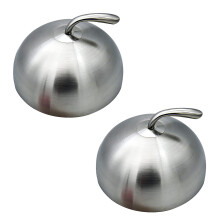 2Pcs 20cm Stainless Steel Steak Cover Teppanyaki Dome Dish Lid Home Round Oil Proof Meal Food Cover Kitchen Cooking