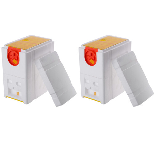 2X Honey Beehive Frames Beekeeping Box Bee Hive King Pollination Box Bee Mating Copulation Box Beekeeping Equipment