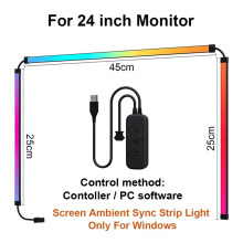Ambient TV PC-skärm Synkronisera datorskärm Bakgrundsbelysning RGB LED-remsa Ljus DIY Spelatmosfär för 24-tums skärm