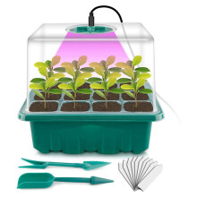 2X Kit de Bandeja de Inicio de Semillas, Kit de Inicio de Germinación de Plantas Kit de Inicio de Semillas con Cúpula de Humedad Y Base para Cultivo