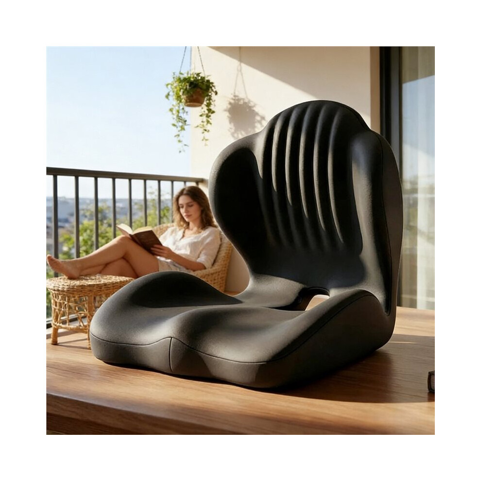 Memory Foam Lumbar Support Cushion - Ergonomic Back Pain Relief for Chair & Car , Long Sitting Comfort
