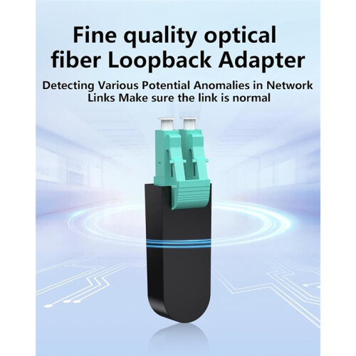 2 Stuks Multimode LC/OM3 Glasvezel Loopback-Adapterkabels voor Testtoepassingen, Glasvezel Loopback-Koppelingen 1